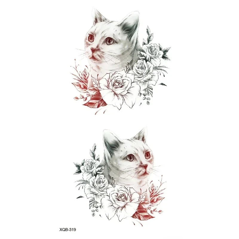Rose Floral Temporary Tattoo Sticker – Waterproof Body Art