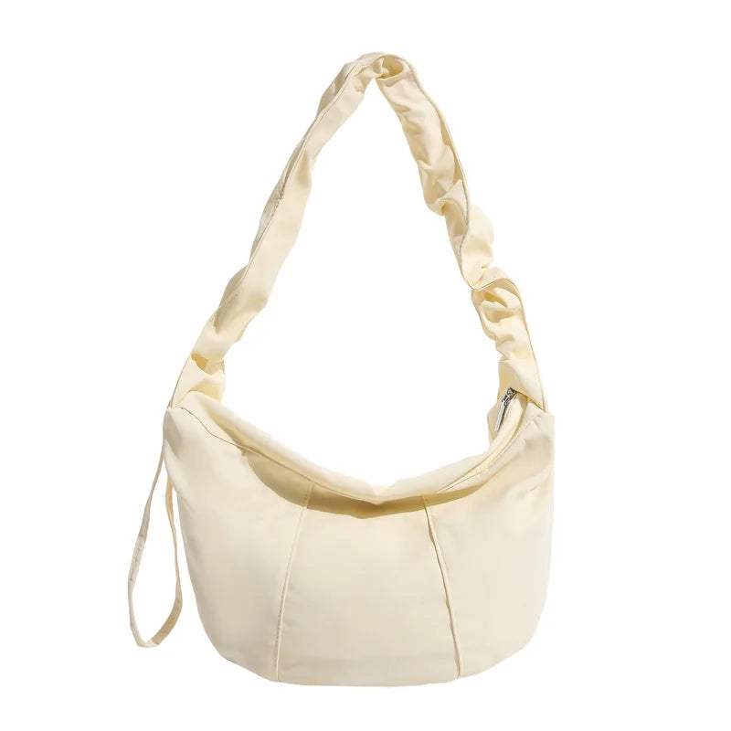 Women's Pleated Nylon Hobo Shoulder Bag – Large Capacity Tote Women's Shoulder Bag Nixie