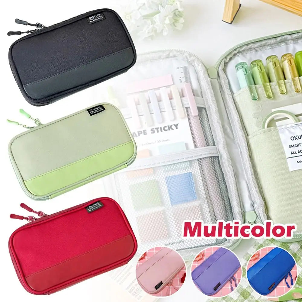 Oxford Pencil Case Ultra-Thin Portable Pen Bag & Organizer Pencil Case Nixie