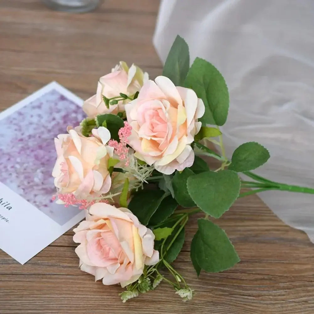5-Head Silk Artificial Hydrangea Flowers – Wedding & Home Décor