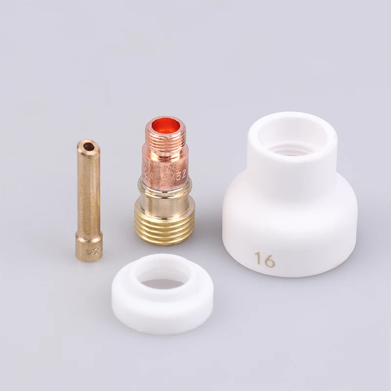 TIG Welding Ceramic Nozzle Gas Lens Kit WP17 WP18 WP26 – 4Pcs TIG Welding Accessories Nixie 2.4mm