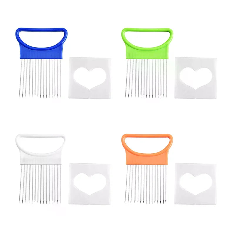 Heart-Shaped Stainless Steel Vegetable Slicer & Slicing Aid
