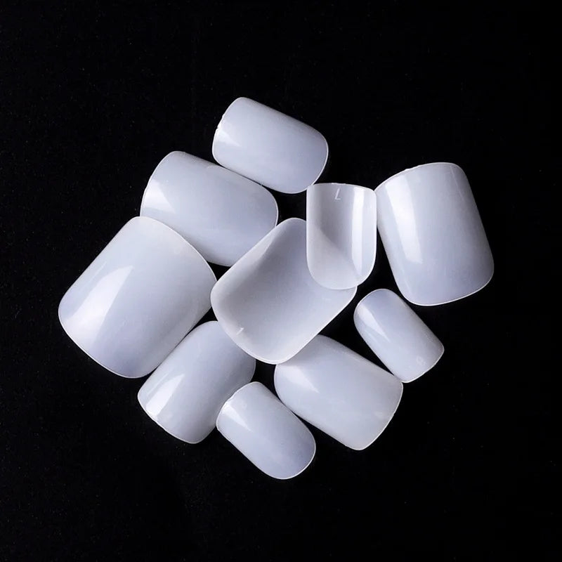 24Pcs Short Square Press On Nails – Full Cover Acrylic Tips