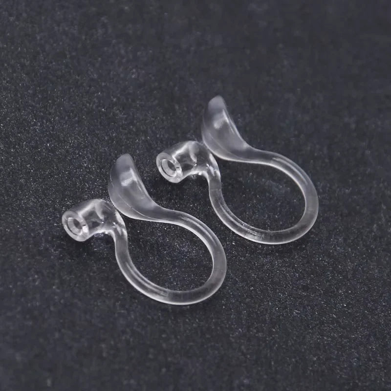 Clear U-Shaped Clip-On Earring Bases | 2 PCS DIY Jewelry Making Clip-On Earring Bases Nixie