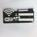 WiFi Password Wall Plaque – Self-Adhesive Wooden Sign + Pen WiFi Wall Sign Nixie style 1-black