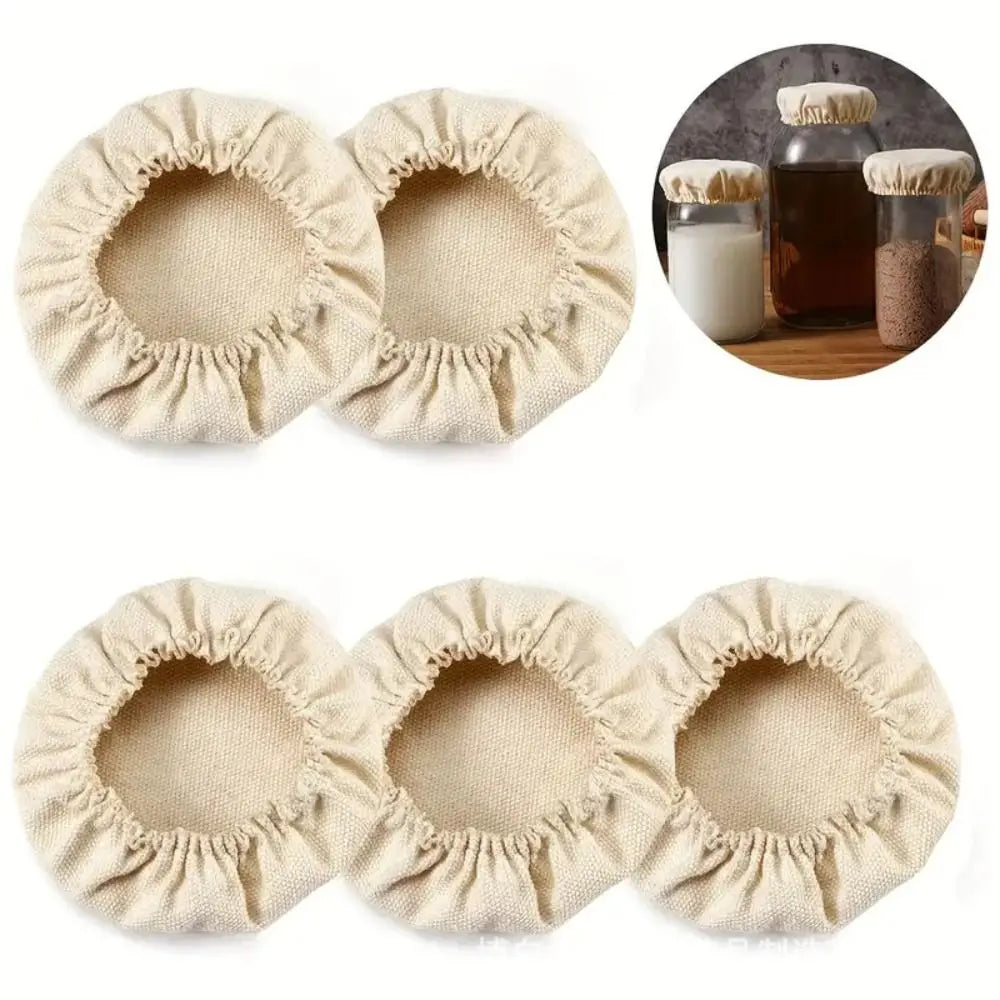 Cotton Cloth Jar Covers – Reusable Fabric Lids for Fermentation Fabric Jar Covers Nixie