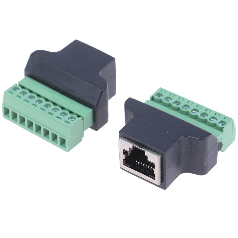 RJ45 Female to Screw Terminal Adapter for CCTV DVR Network Cable Adapter Nixie