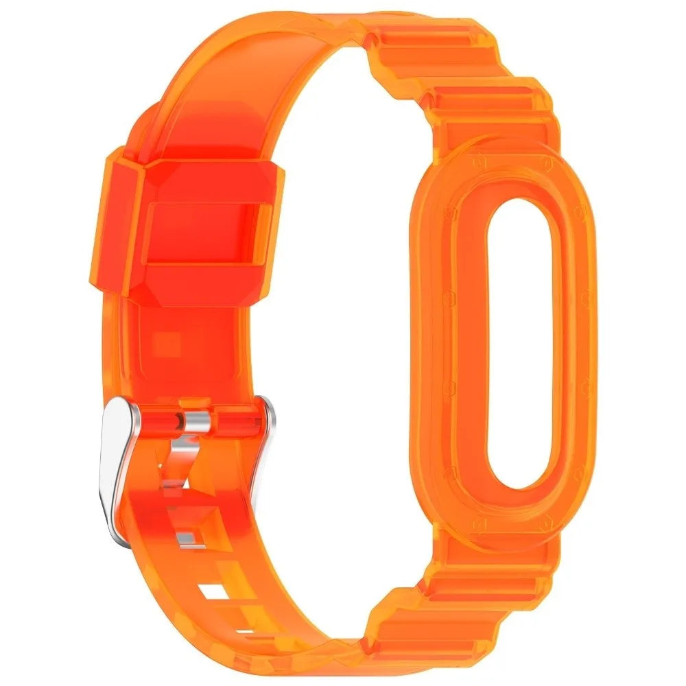 TPU Loop Watch Band for Fitbit Air – Transparent & Breathable Watch Band Strap Nixie Transparent Orange