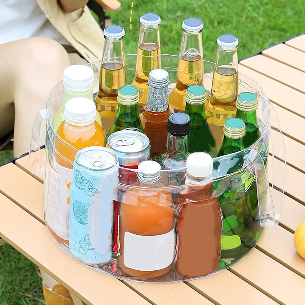 Clear Foldable Wash Basin for Travel, Camping & Kitchen Foldable Wash Basin Nixie