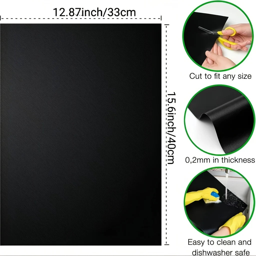 4pcs Reusable Non-Stick Oven Liner Baking Mat Set | PTFE Oven Liner Baking Mat Nixie