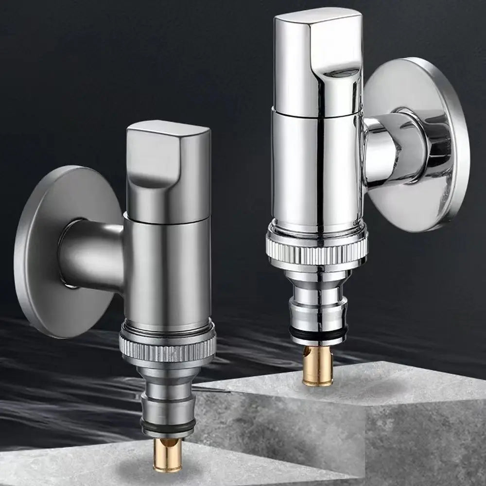 Wall-Mounted Stainless Steel Washing Machine Faucet Valve G1/2