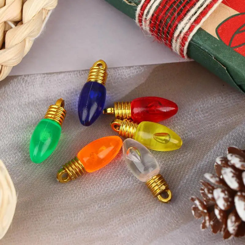 Mini Colorful Plastic Bulbs 10 Pcs – Reusable Christmas Decor