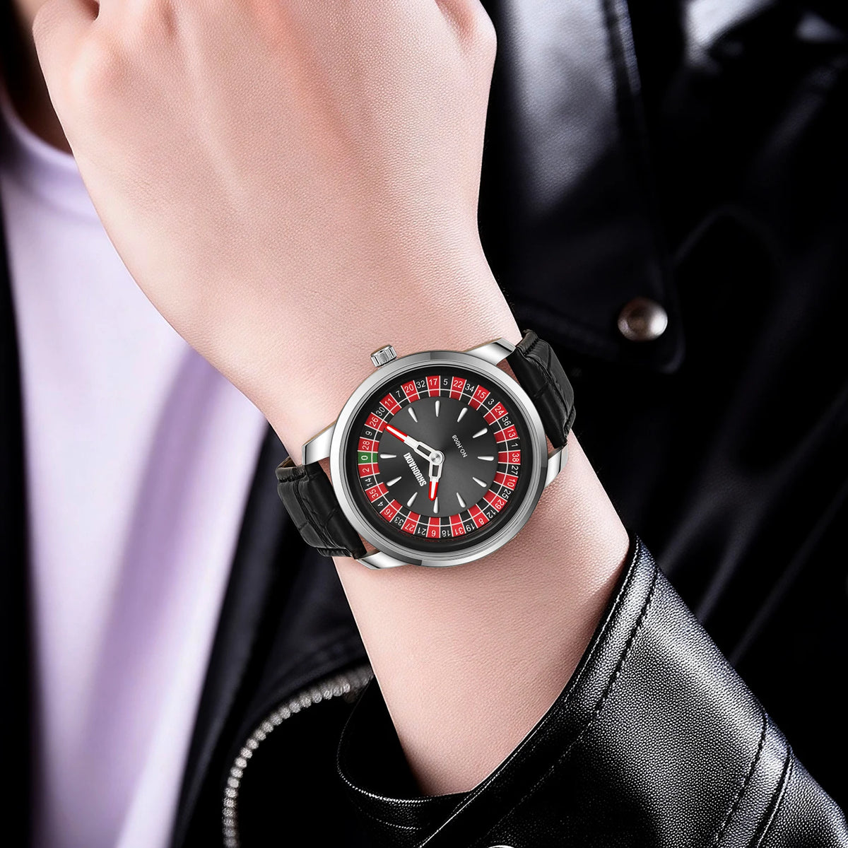 Roulette Poker Design Fashion Quartz Watch – Leather Band