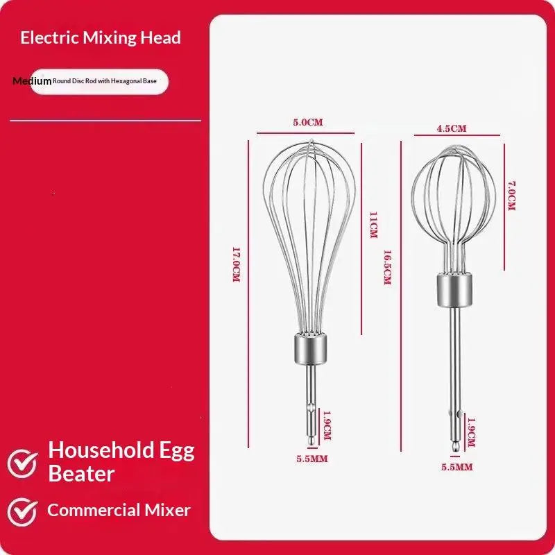 12-Wire Stainless Steel Egg Beater & Hand Mixer Whisk Attachment Kitchen Whisk Attachment Nixie A3