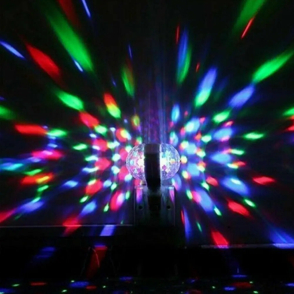 6W LED Rotating Crystal Ball Disco Bulb B22 E27 Stage Light