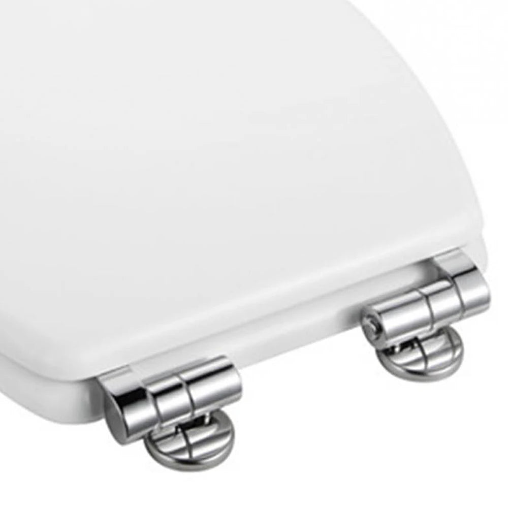 Universal Toilet Seat Hinges – Chrome Zinc Alloy Replacement Set