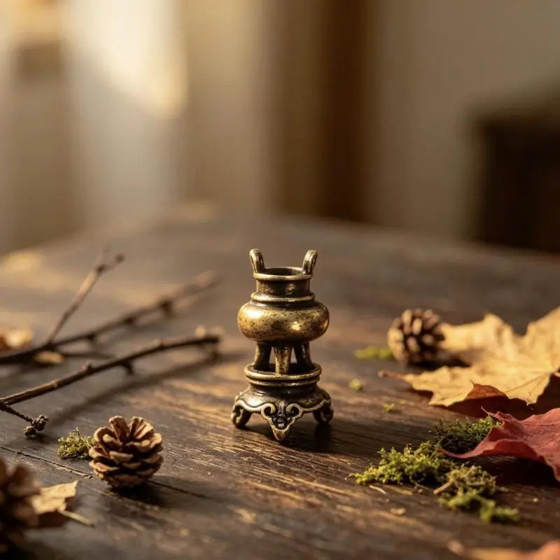 Vintage Mini Brass Tripod Incense Burner | Retro Home Decor