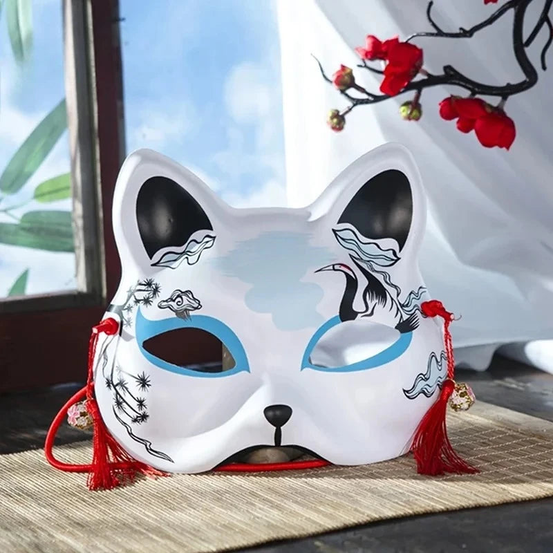 Handmade Japanese Cat Half Face Mask – Anime Cosplay Cosplay Half Face Mask Nixie