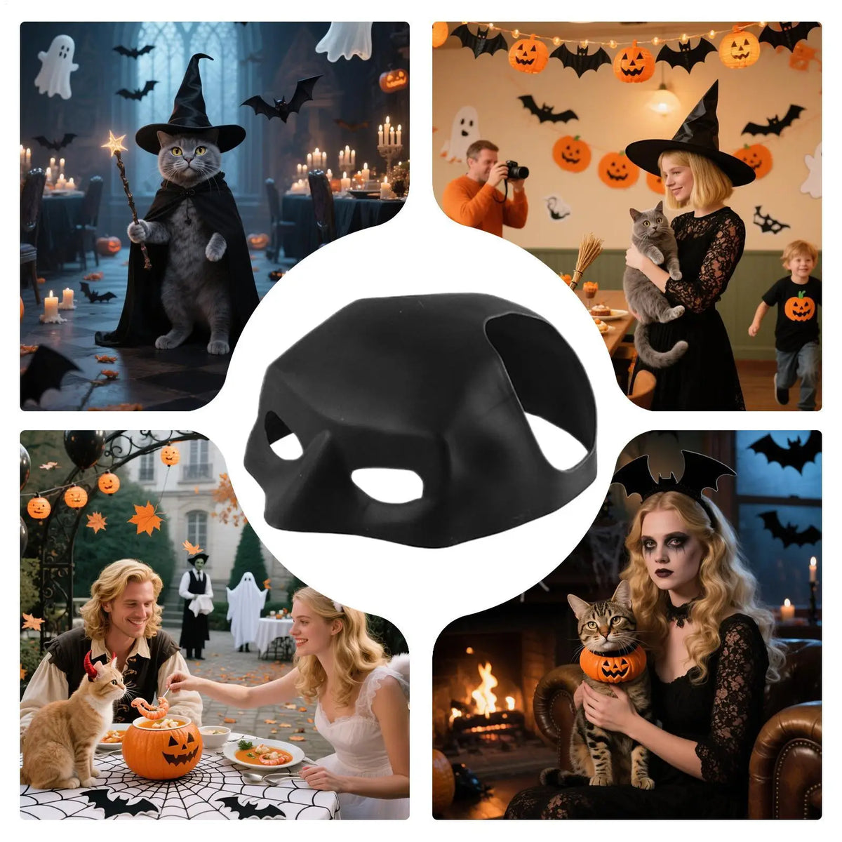 Kitten Bat Cat Mask – Funny Halloween Cosplay Pet Costume Pet Costume Mask Nixie