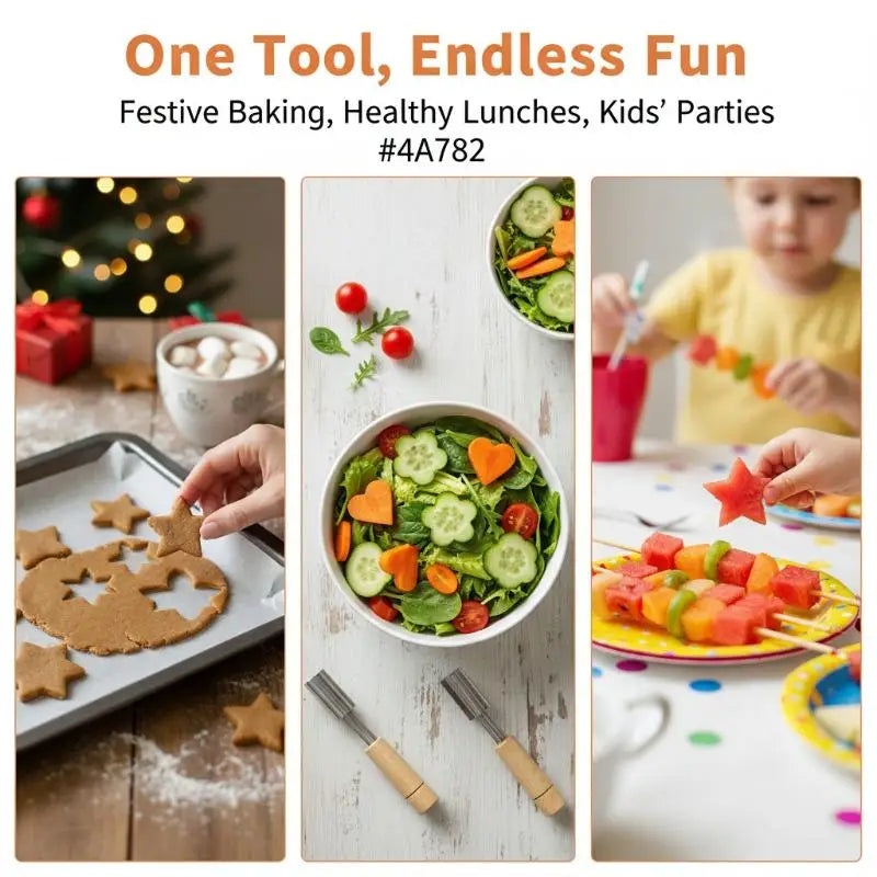 Stainless Steel Cookie Cutter Set – Star, Flower & Heart