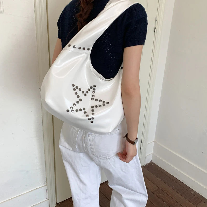 Korean Star Rivet Crossbody Bag – Large Capacity Shoulder Bag Crossbody Shoulder Bag Nixie