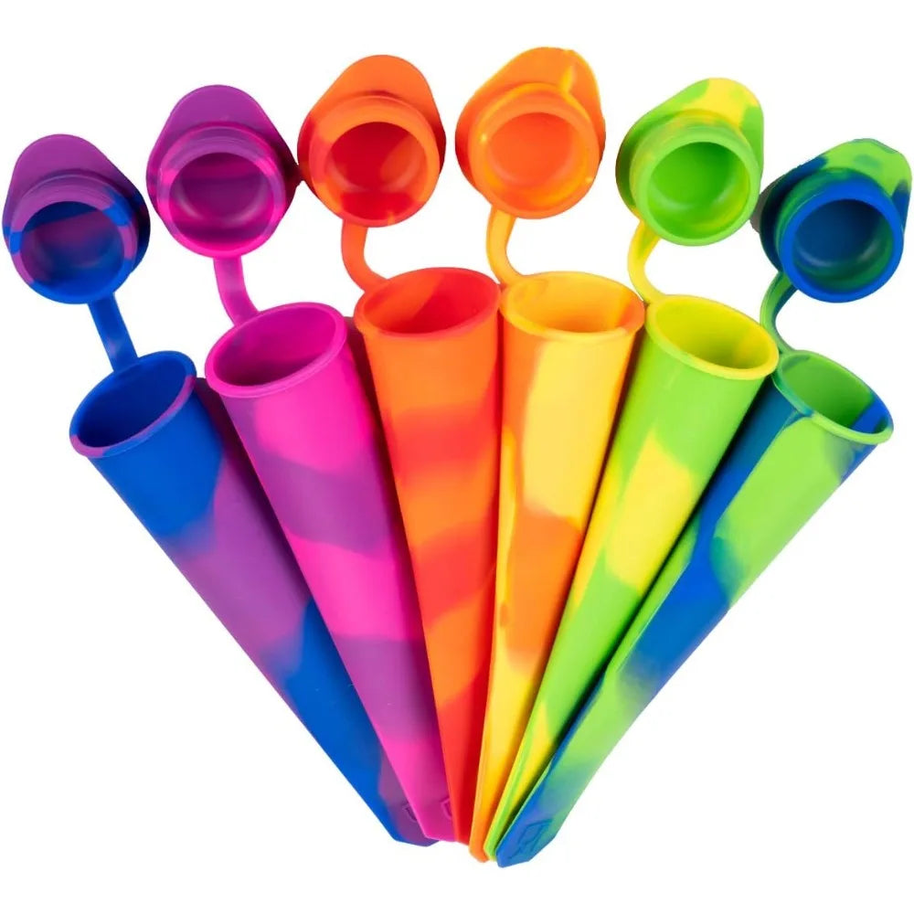 Silicone Popsicle Molds 6-Pack with Lids – Food Grade & Reusable Popsicle Mold Set Nixie