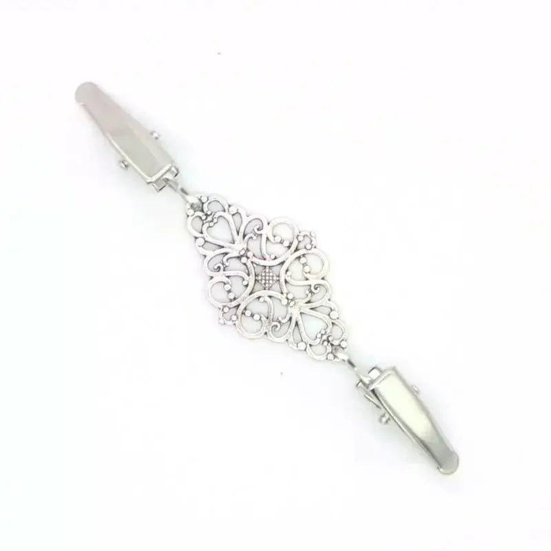 Retro Flower Sweater Clips Cardigan Collar Brooch Fastener Cardigan Brooch Clip Nixie