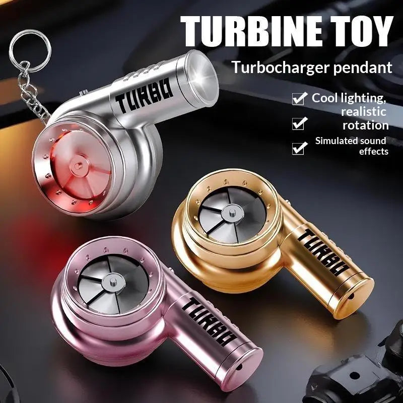 Turbo Keychain LED Light & Sound Spinning Fidget Toy | Car Gift Novelty Keychain Nixie