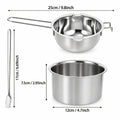 3-Piece Stainless Steel Double Boiler Melting Pot Set Double Boiler Set Nixie 3 PCS-SET
