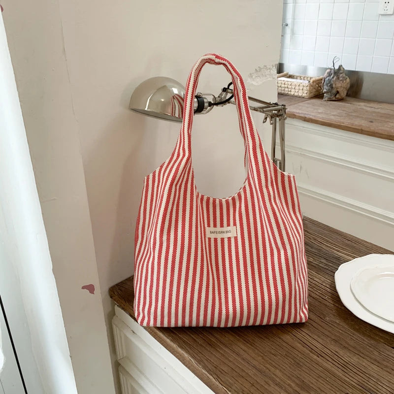 Japanese Striped Women's Shoulder Crossbody Tote Bag Women's Shoulder Bag Nixie