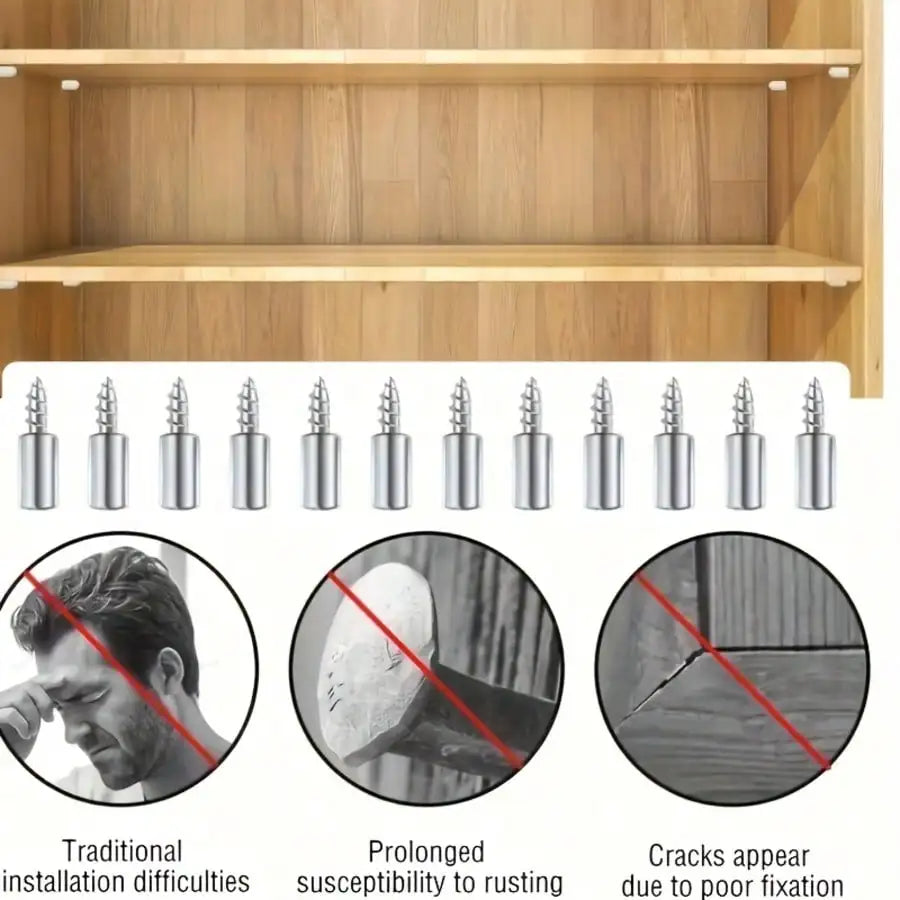 30/60Pcs Self-Tapping Furniture Screws with Anti-Slip Rubber Sleeve Furniture Screws Nixie