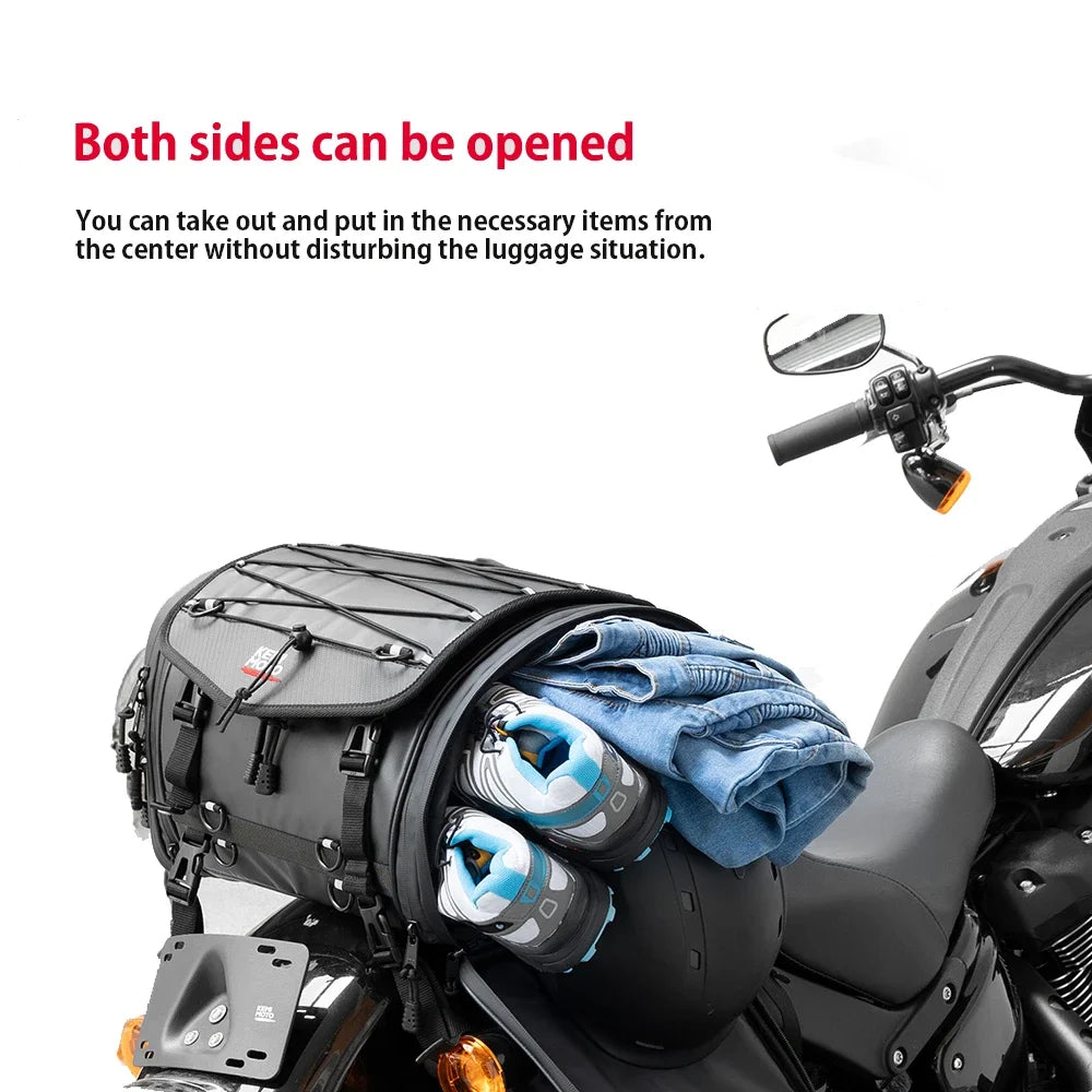 KEMITOUR Expandable Motorcycle Tail Bag – Waterproof PVC Pannier Motorcycle Tail Bag Nixie