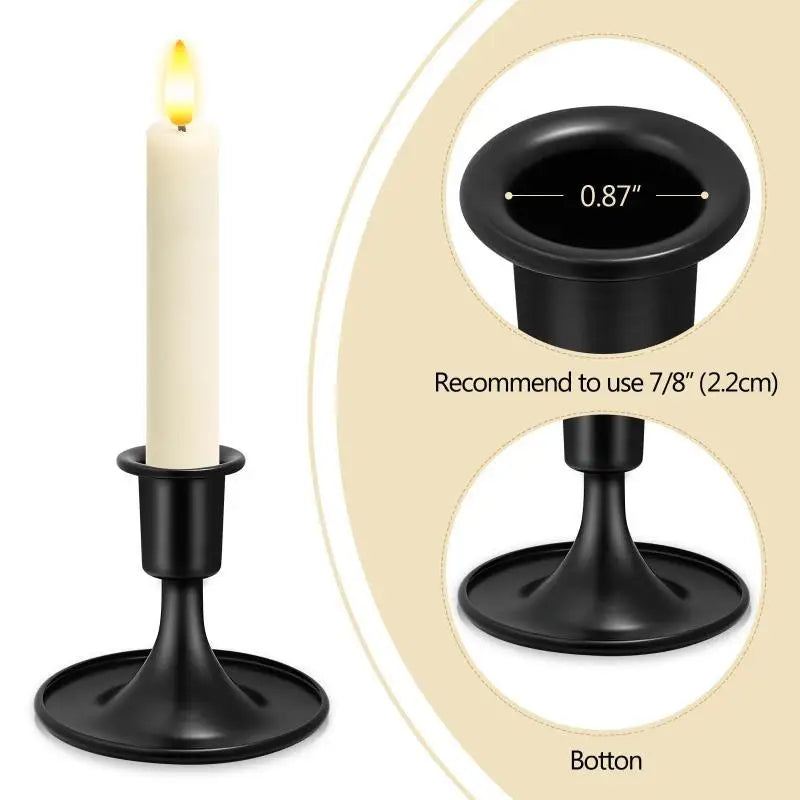 Retro Metal Chamberstick Candle Holder | Iron Table Decor Candle Holder Nixie