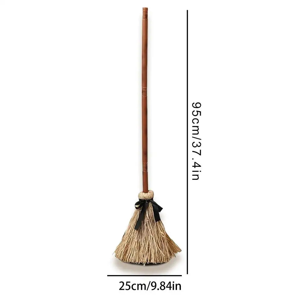 Electric Rotating Halloween Witch Broom Motion Sensor Decoration