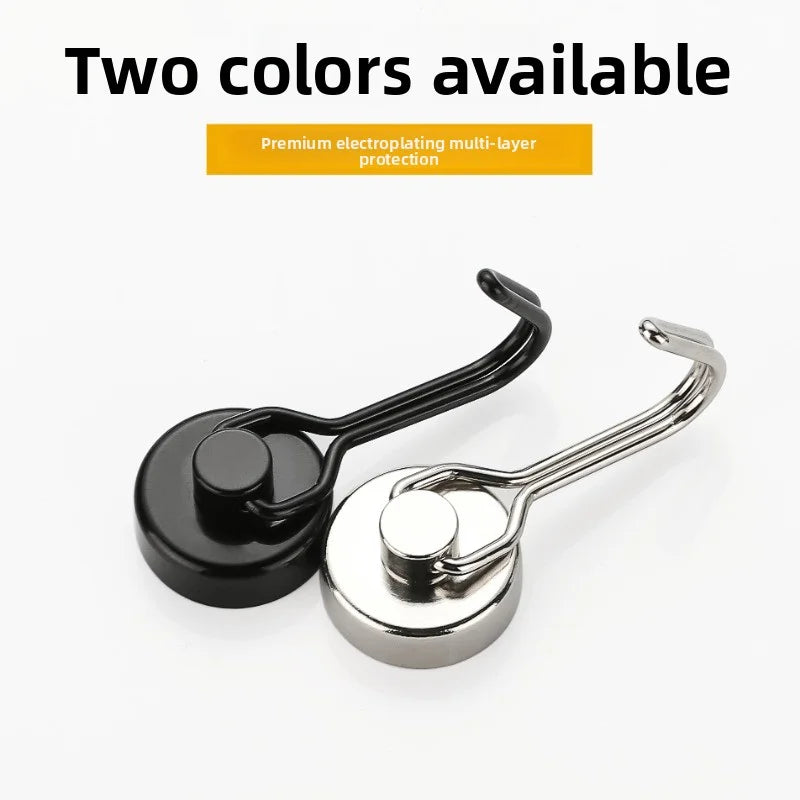 Heavy Duty Neodymium Magnetic Hooks – 8/12/16 Pack, Black Magnetic Storage Hooks Nixie