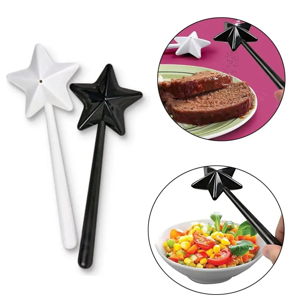 Magic Wand Salt & Pepper Shakers – Star Long Handle Set