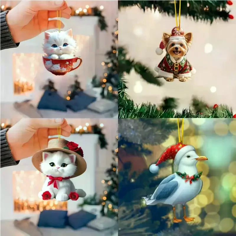 2D Acrylic Christmas Tree Hanging Ornament | Festive Xmas Decor Christmas Ornament Nixie