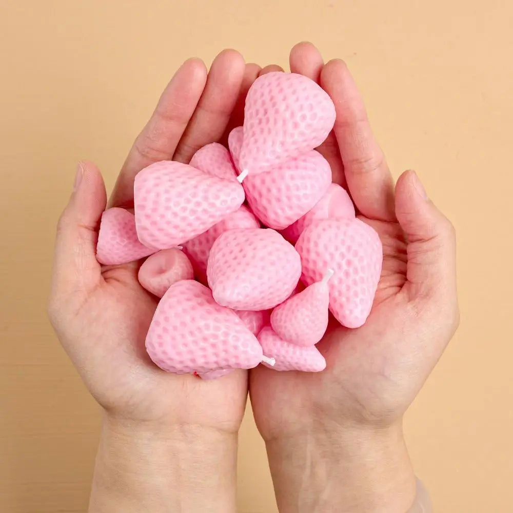 Silicone 3D Strawberry Mold – Candle Resin & Gypsum Casting