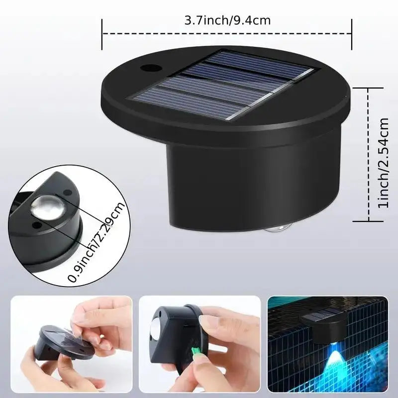Solar RGB LED Garden Step & Pool Edge Light – Waterproof