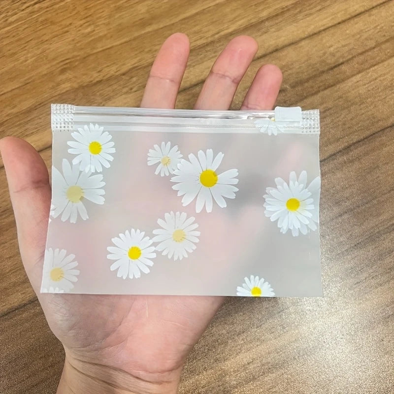 20PCS Daisy Zipper Bags – Reusable Dustproof Travel Storage Zipper Storage Bags Nixie