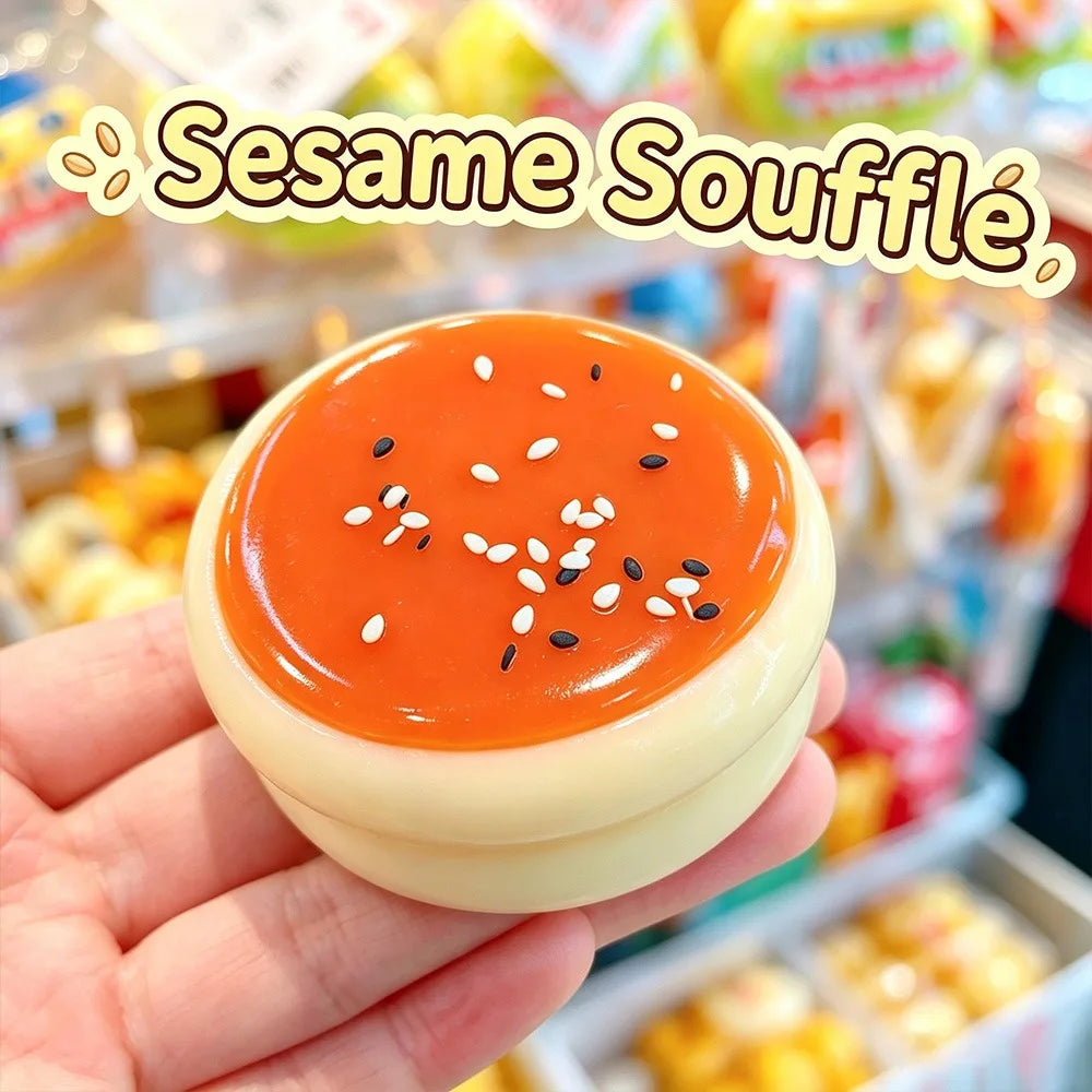 Slow Rebound Soufflé Fidget Toy – Soft Squeeze Cake Shape