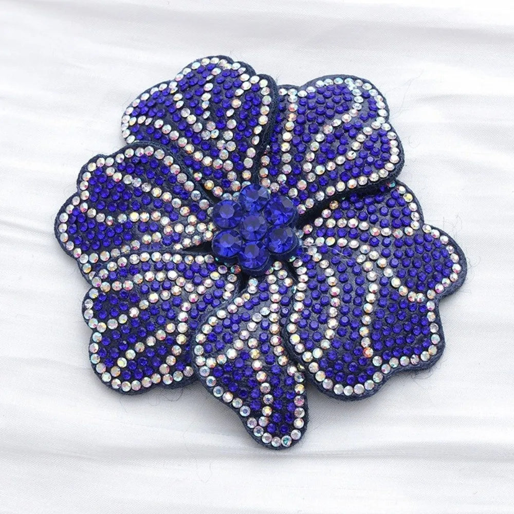 3D Rhinestone Rose Flower Patch – Sew-On DIY Applique Craft Sew-On Applique Patch Nixie