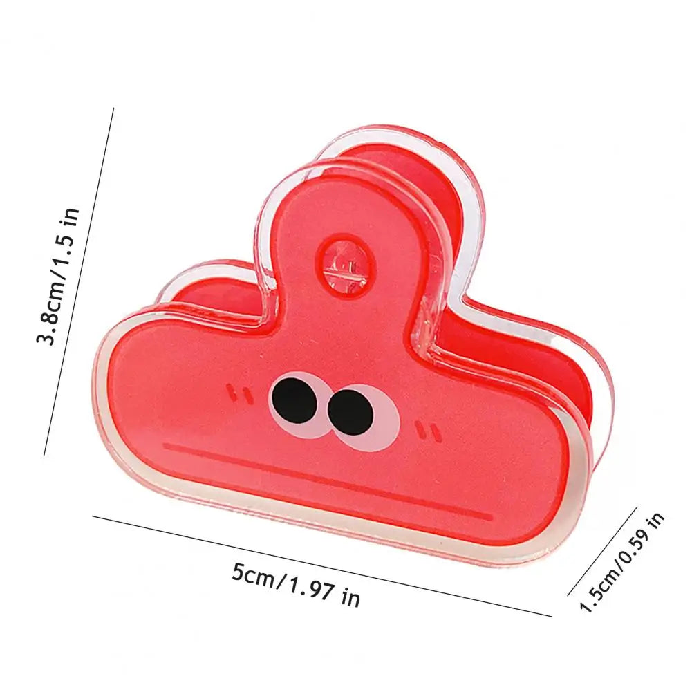 Cute Big-Eye Acrylic Bag Clips – Strong Grip Snack & Paper Clamps Bag Clips Nixie