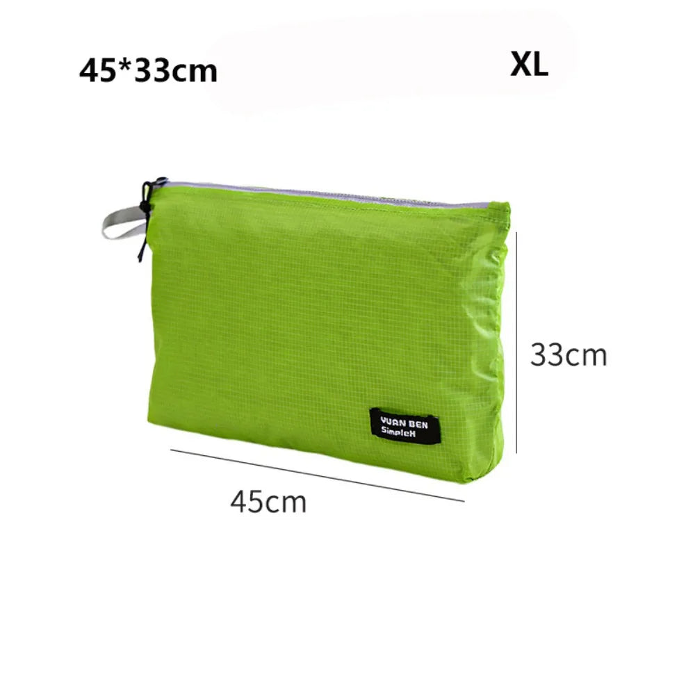 Silicone-Coated Nylon Luggage Storage Bag | Lightweight Travel Travel Storage Bag Nixie Green XL