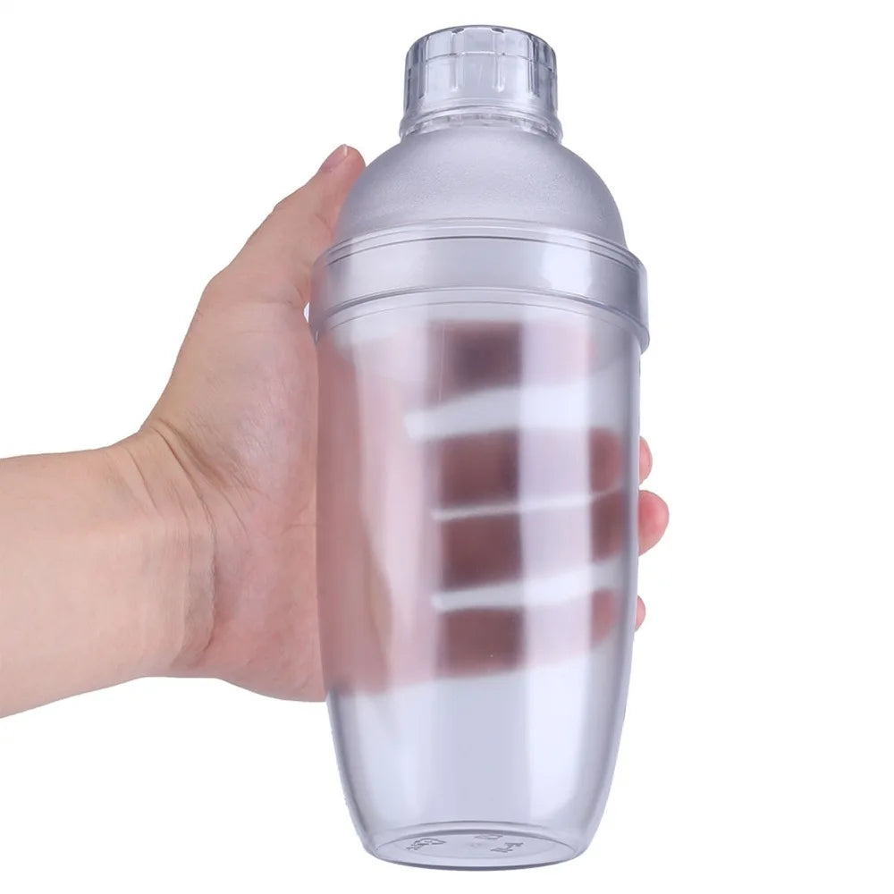 700ml Plastic Cocktail Shaker 3-Piece with Measurement Markings Cocktail Shaker Nixie