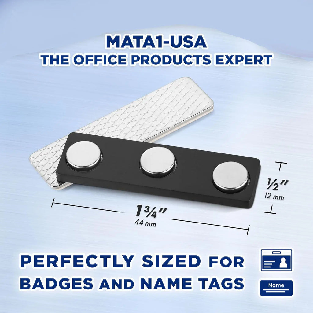 Magnetic Name Tag Badge – Triple Magnet Buckle, No Pin Needed Magnetic Name Badge Nixie