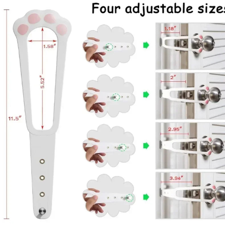 Adjustable Cat Door Holder Latch & Dog Door Stopper Strap