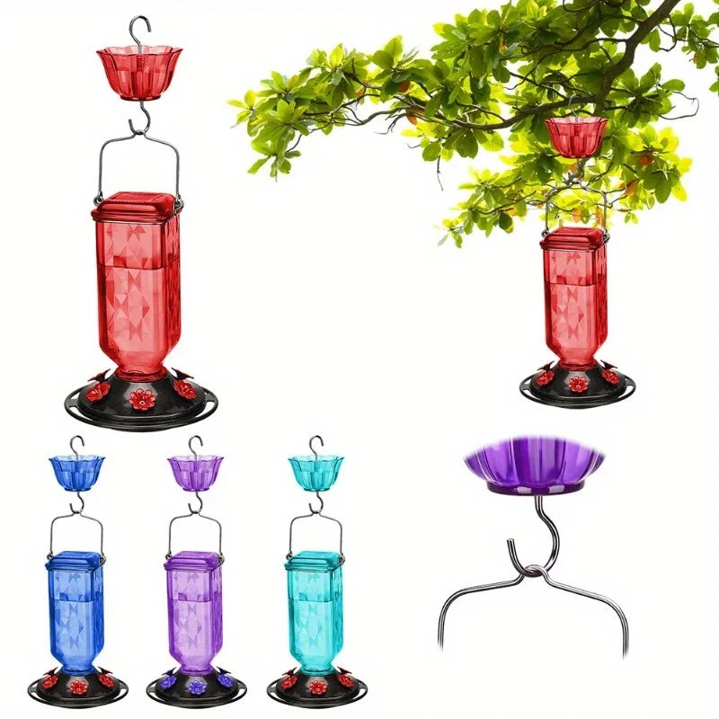 Hanging Glass Hummingbird Feeder – 6 Ports, Leak-Proof Bird Feeder Nixie
