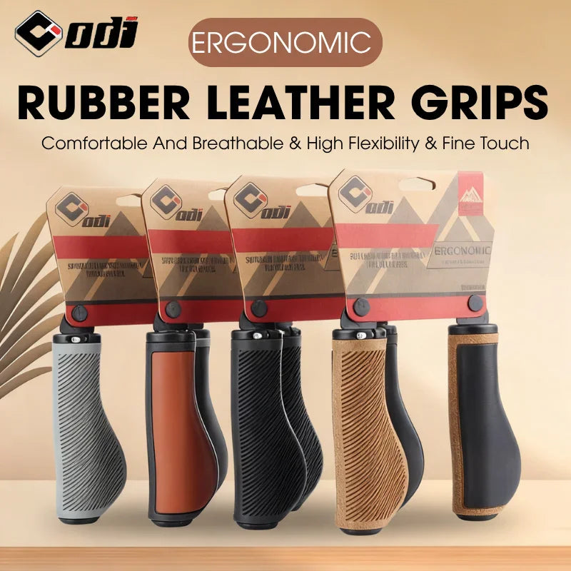 ODI Leather MTB Bike Grips – Ergonomic Handlebar Grips Bike Handlebar Grips Nixie
