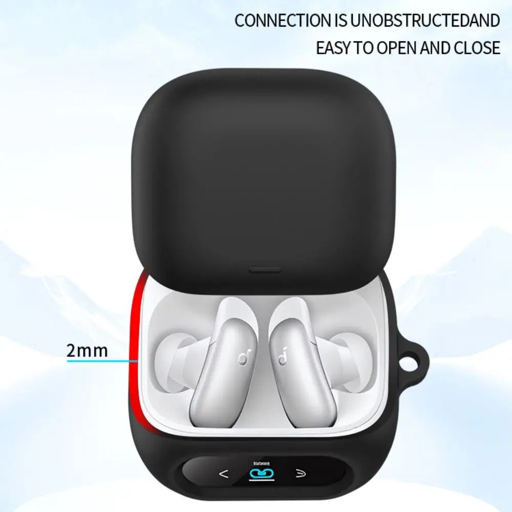 Silicone Case + Carabiner for Anker Soundcore Liberty 5 Pro Earbuds Case Cover Nixie